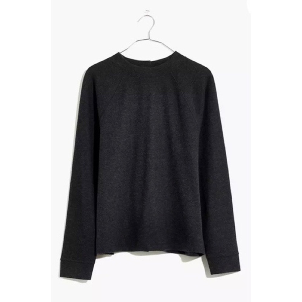 Madewell (Re)sourced Plush Mockneck Back-Button Top